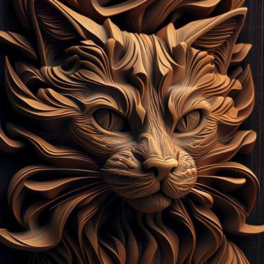 3D model Cymric cat (STL)